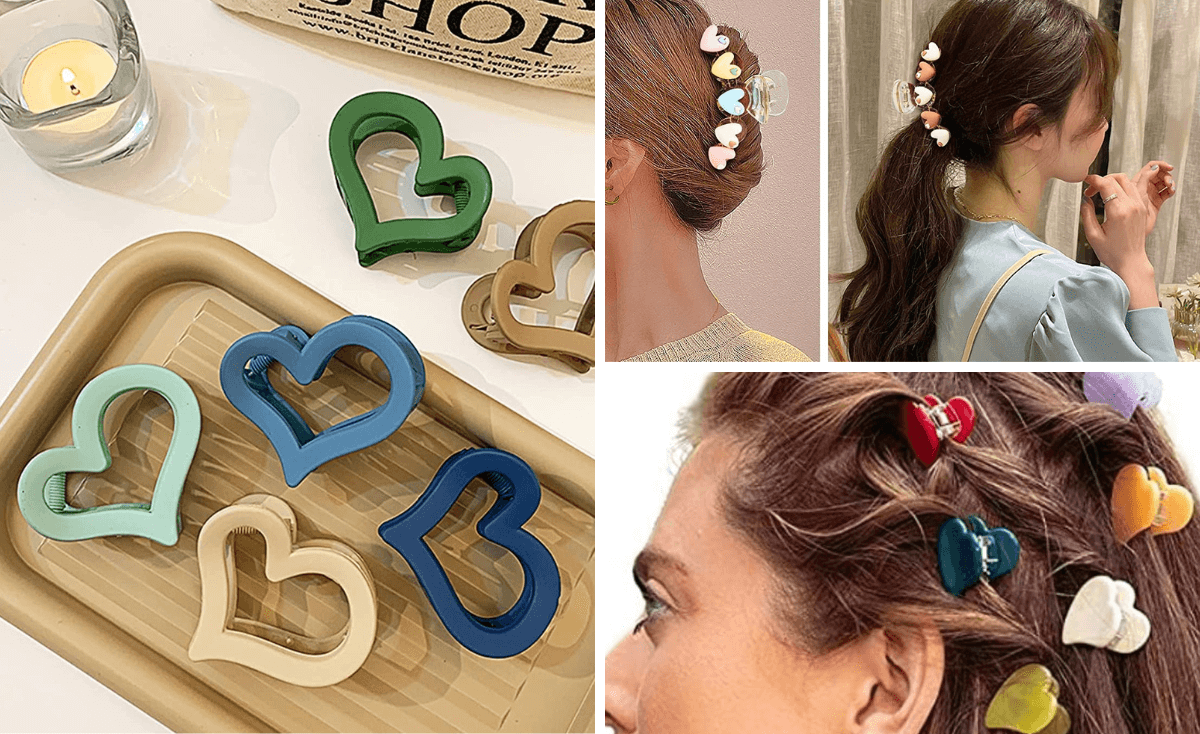 Love Your Look with Heart Shaped Claw Clips!